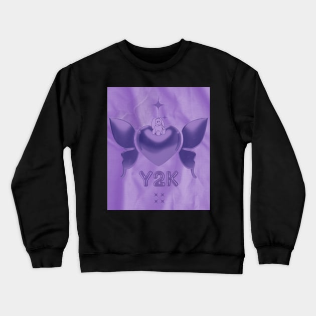 Vintage Y2K Purple Aesthetic Crewneck Sweatshirt by soulfulprintss8